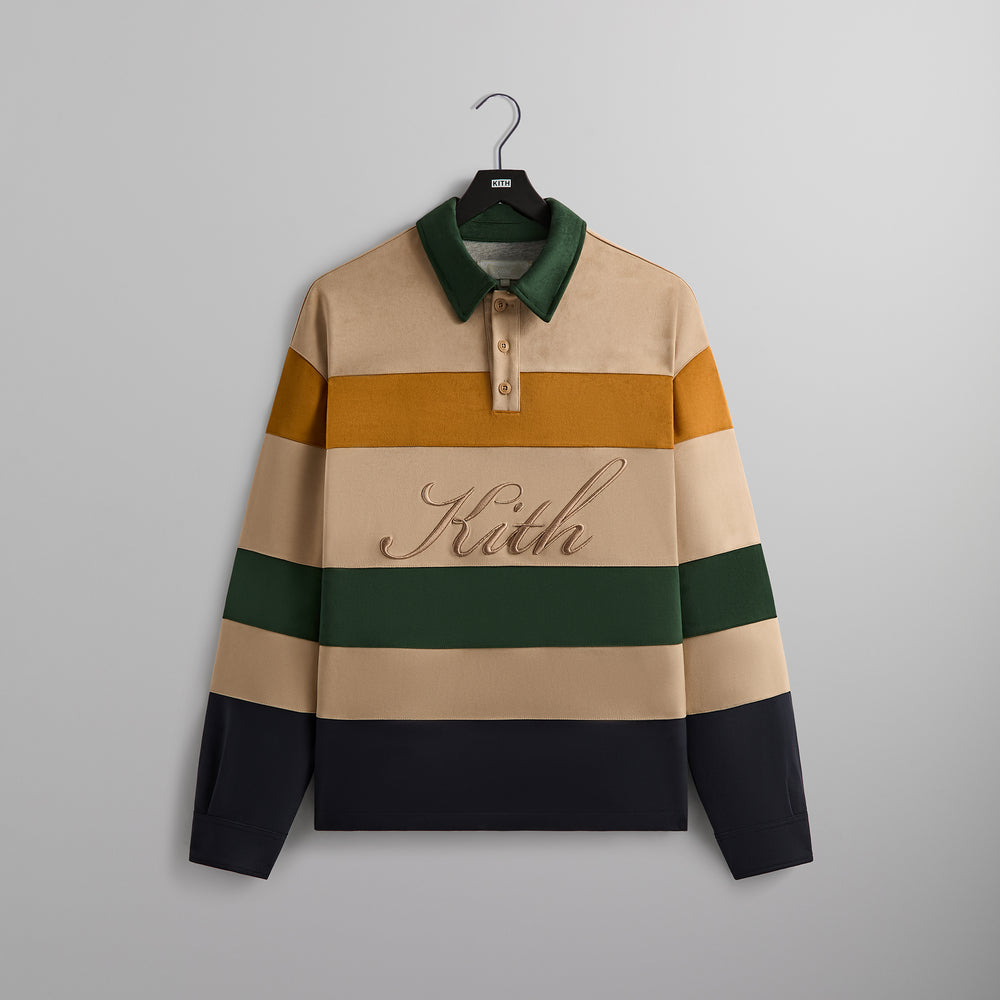 

Толстовка Kith Stripe Microsuede Tanner Pullover, цвет History