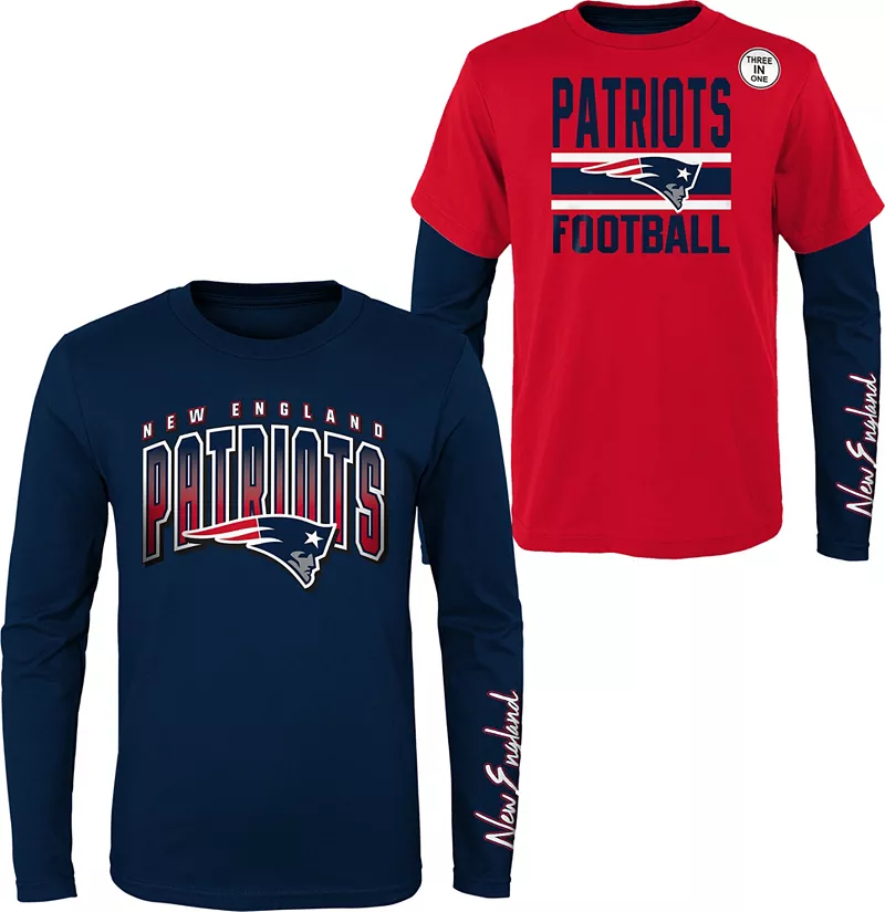 

Одежда команды НФЛ Футболка 3-в-1 для мальчиков New England Patriots, любимая фанатами NFL Team Apparel