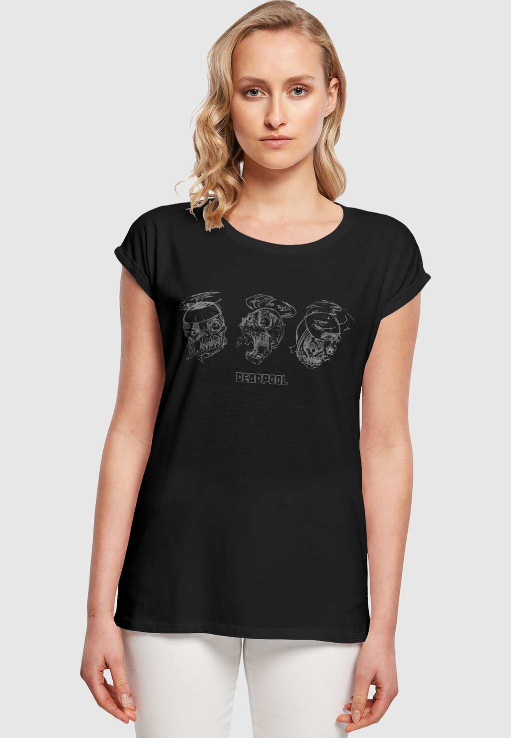 

Футболка с принтом DEADPOOL ZOMBIE HEAD SKETCH ABSOLUTE CULT, черный