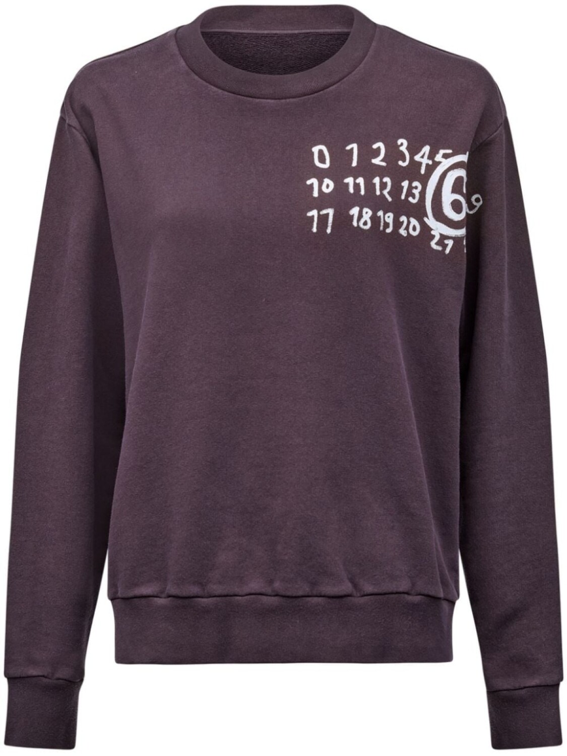 

MM6 Maison Margiela толстовка с принтом Numbers, фиолетовый