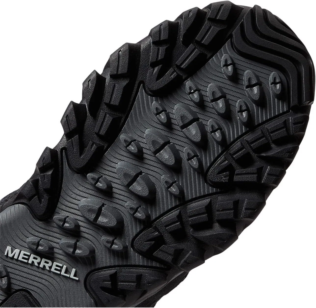 Мужские прогулочные туфли Merrell Oakcreek - замшевые, с легкой промежуточной подошвой из ЭВА и закругленным носком, Black — фото 3