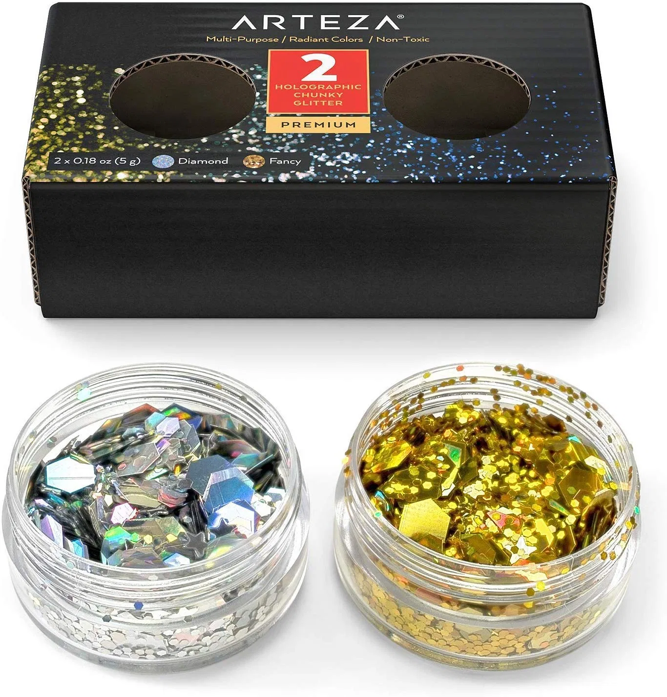 Набор голографических блесток Arteza, 2 цвета Arteza, Diamond And Chic