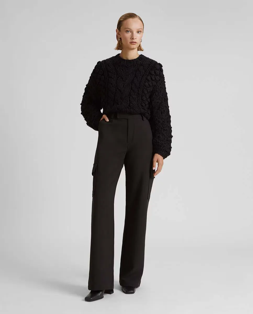 

Женские брюки карго из шерсти Simorra, черный