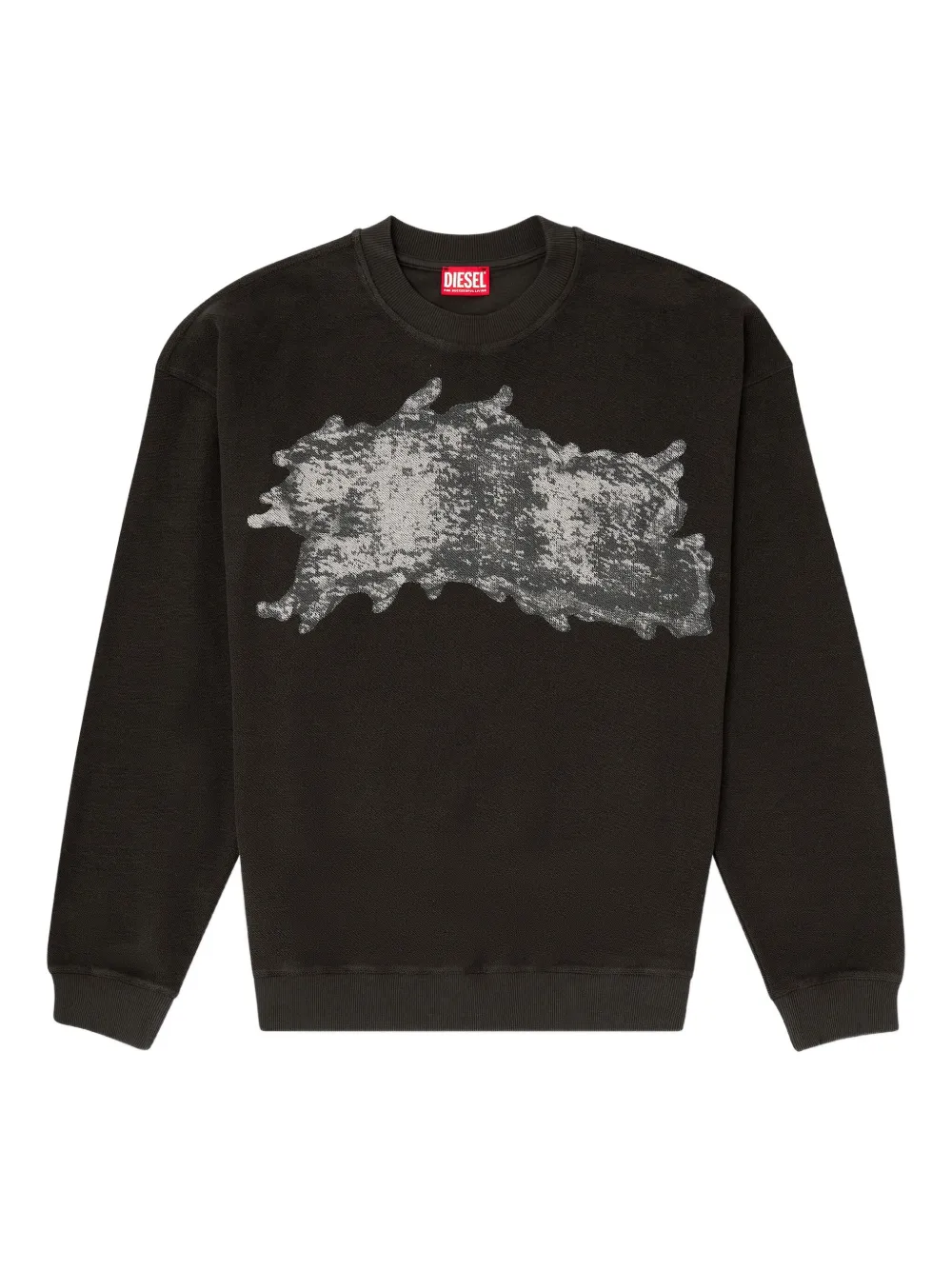 

Свитшот с граффити-принтом Diesel, черный
