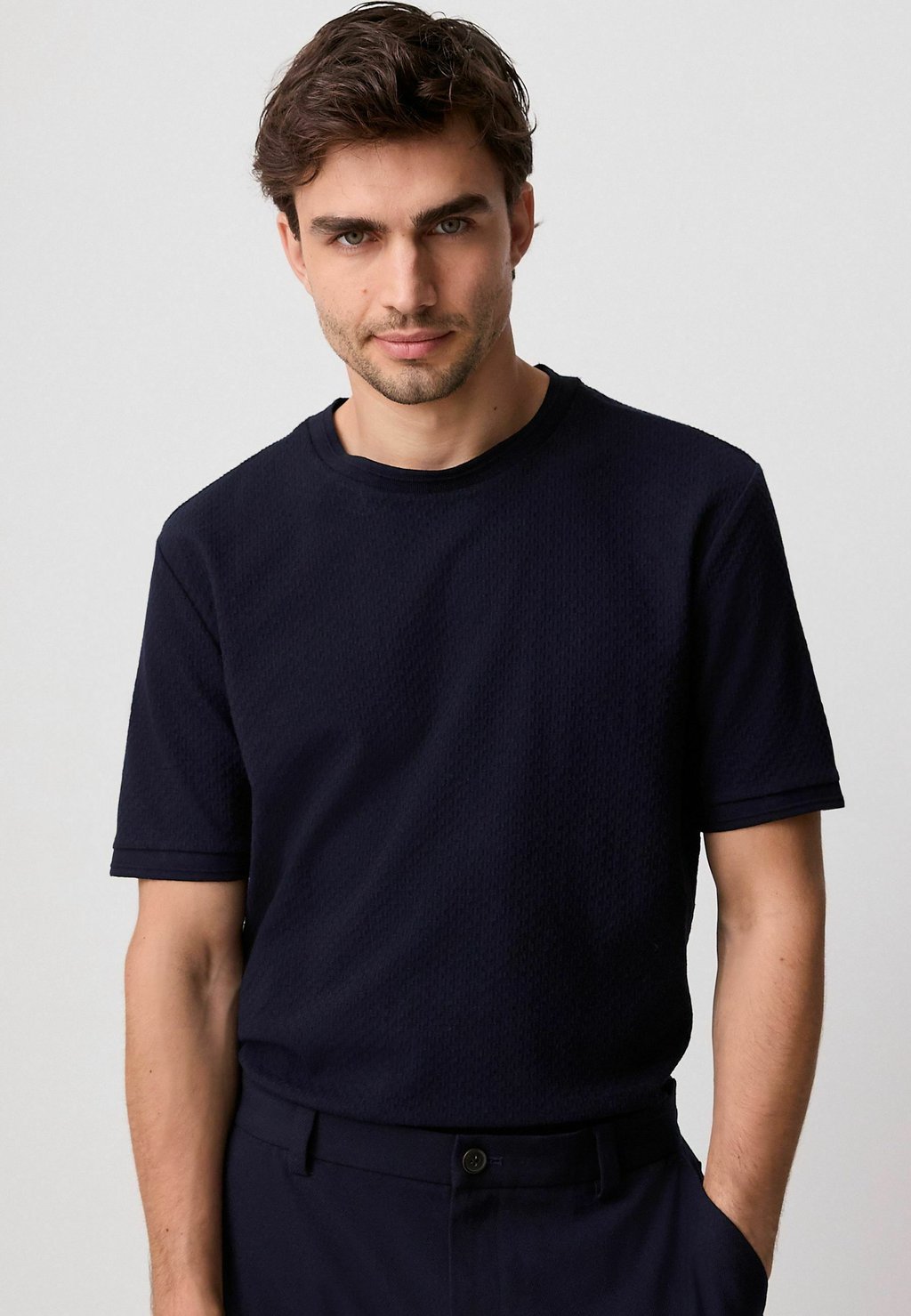

Базовая футболка REGULAR FIT TEXTURED Next, синий