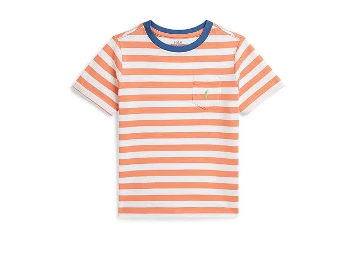 Футболка поло полосатая Polo Ralph Lauren Kids, Poppy/White