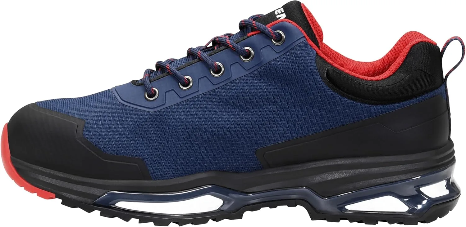 Защитные ботинки ELTEN Bente XXE GTX Blue Low ESD S3, для мужчин и женщин, текстиль, стальной защитный носок, легкие, спортивные, синий — фото 3