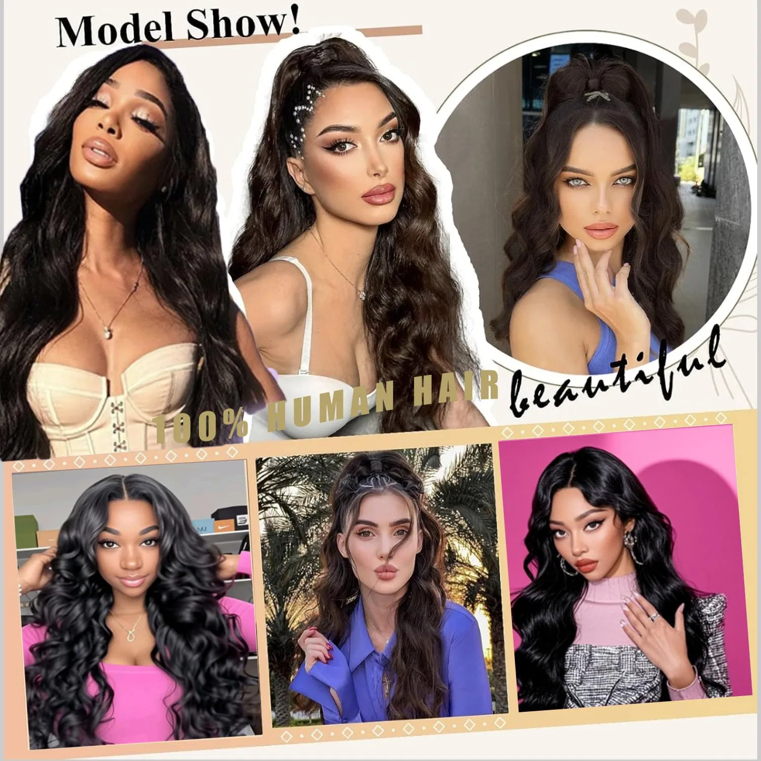 Фронтальная накладка из натуральных волос Body Wave Lace Frontal Closure 13x4, 10 дюймов Arenshxc — фото 4