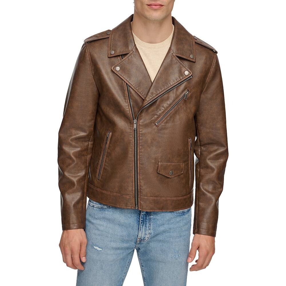 

Мужская мотокуртка Levi's из искусственной кожи, цвет Saddle