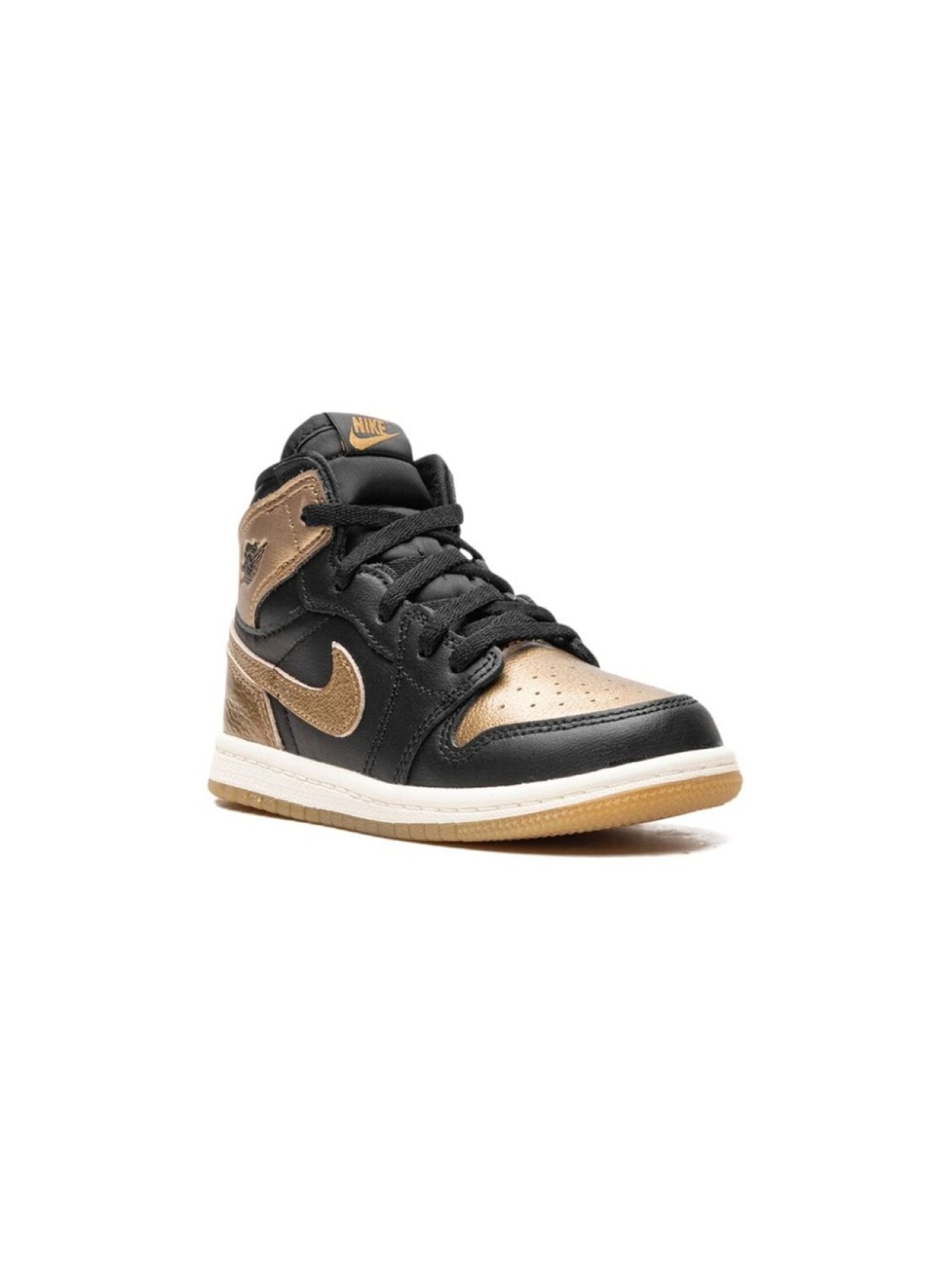 

Jordan Kids кроссовки Jordan 1 Retro High OG "Черный/Металлик Золото", черный