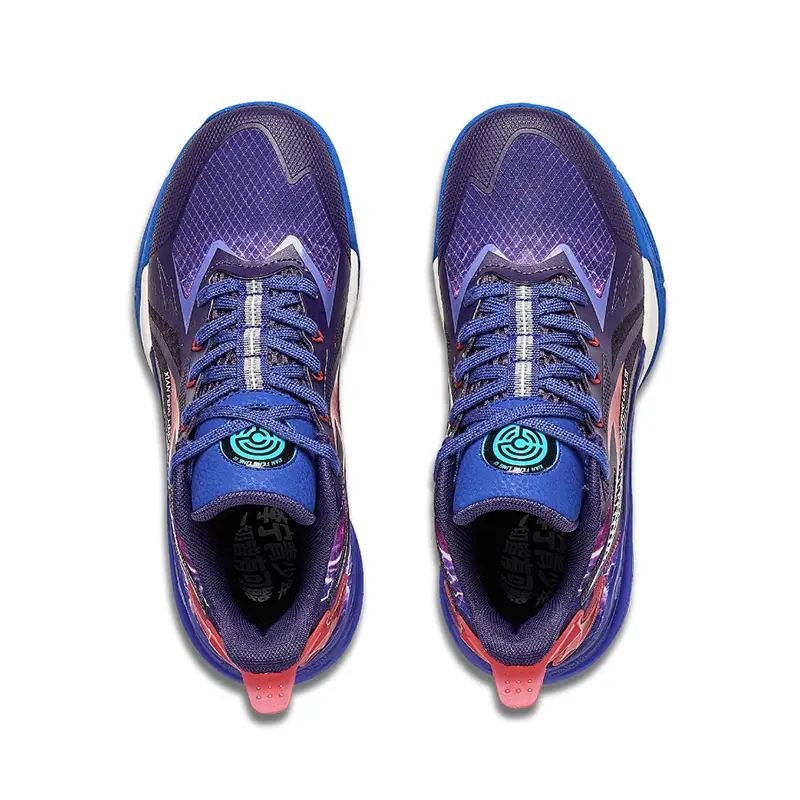 Баскетбольные кроссовки Pioneer Spirit TEAM3.0 для детей GS Low-top Star Glow Blue/black/cinnabar Red Lining Young, синий — фото 4
