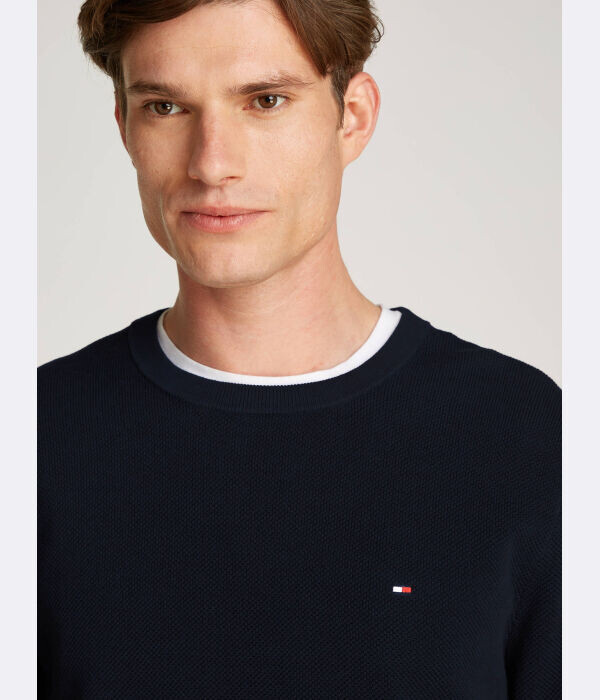 Свитер Tommy Hilfiger с логотипом, синий — фото 4