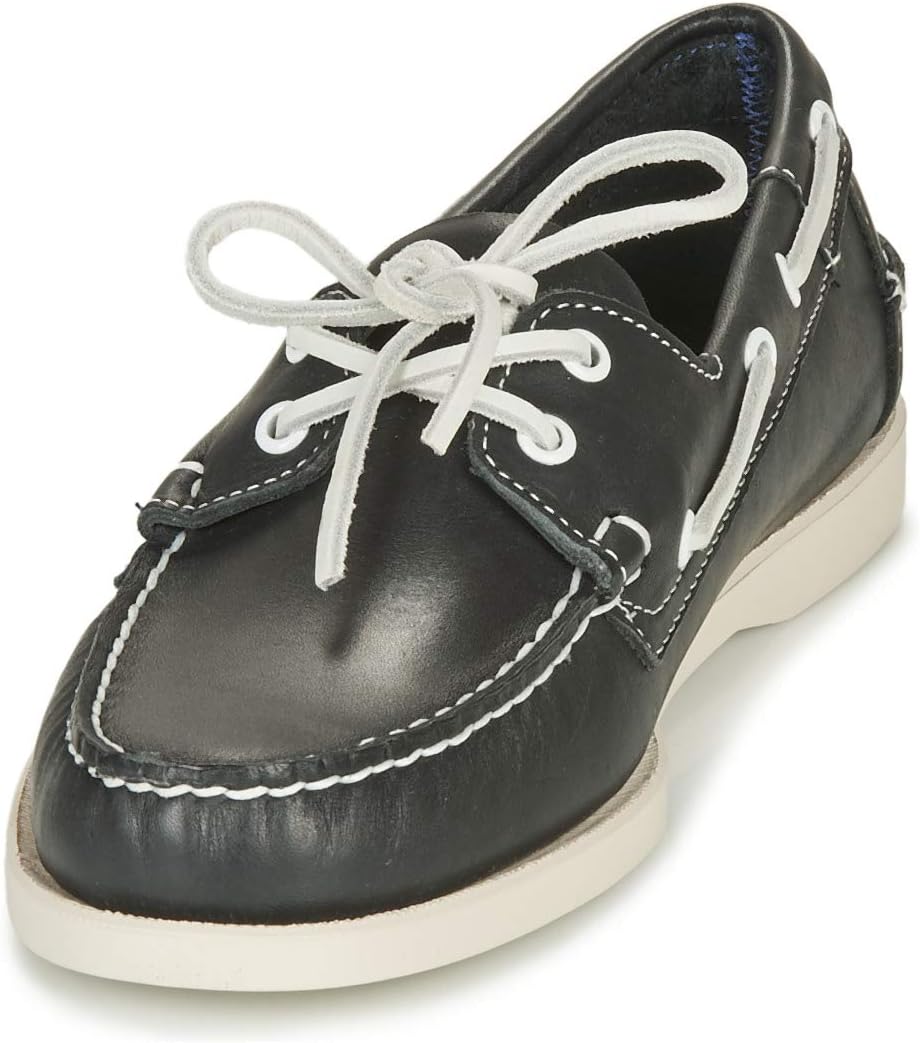 Мокасины Sebago Portland Nubuck - ручная работа, с кожаной подкладкой, с резиновой подошвой с протектором, не оставляющей следов и не скользящей, темно-синий — фото 4