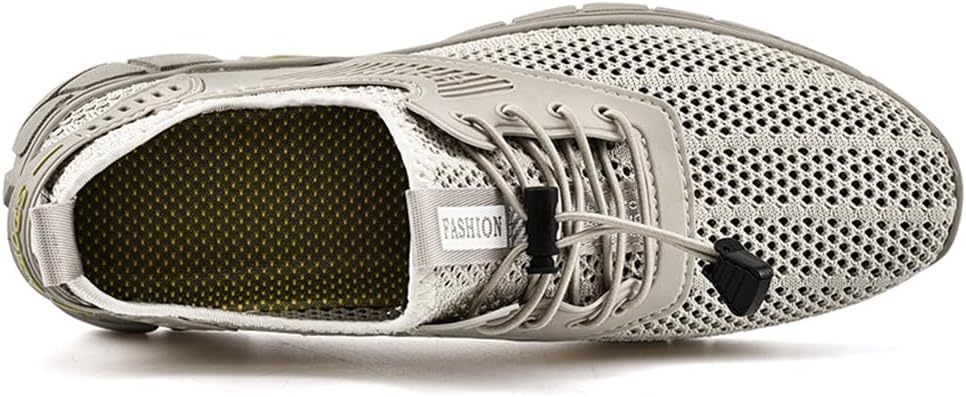 Мужские водные кроссовки Quick Dry Barefoot для плавания в реке, бассейне и на пляже, походов и прогулок, слипоны, легкие и дышащие Abborora, бежевый — фото 4