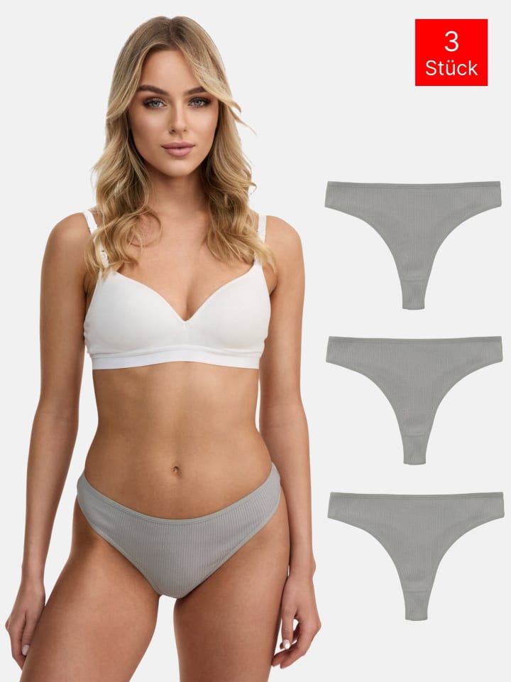 

Tazzio Набор из 3 стринги: "F933" антрацитового цвета