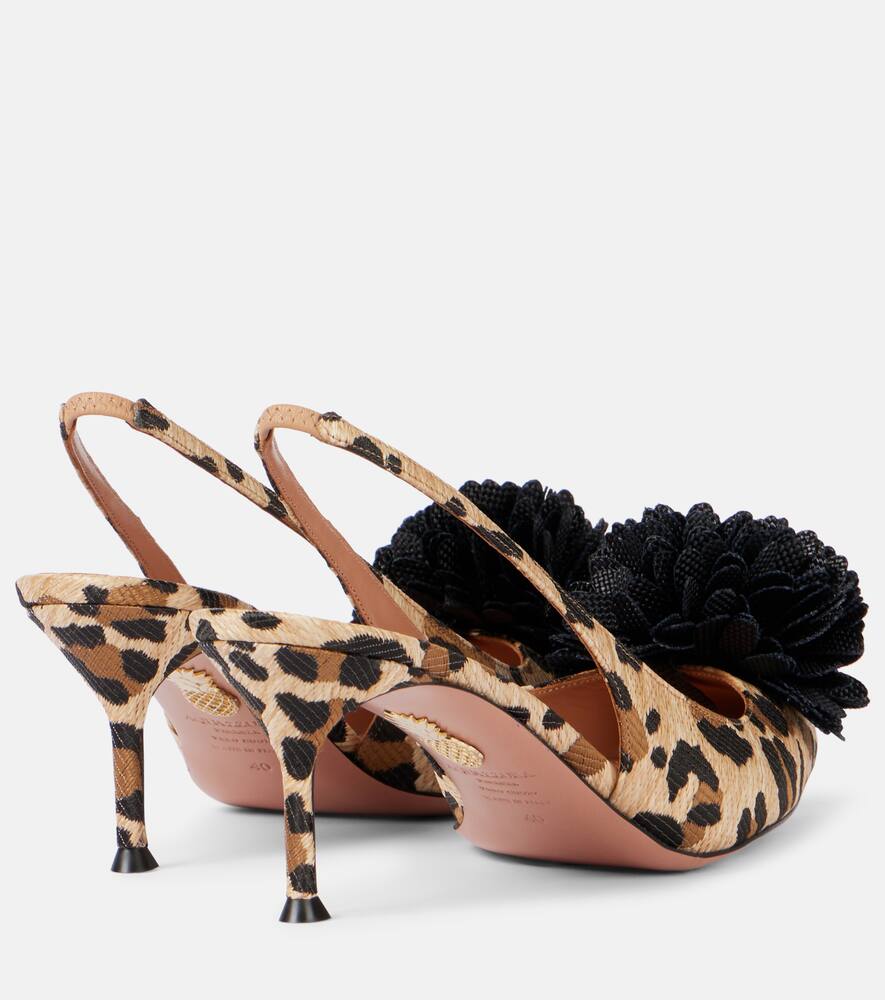 Кутюрье 65 босоножки-лодочки на каблуке из рафии Aquazzura, Natural — фото 2
