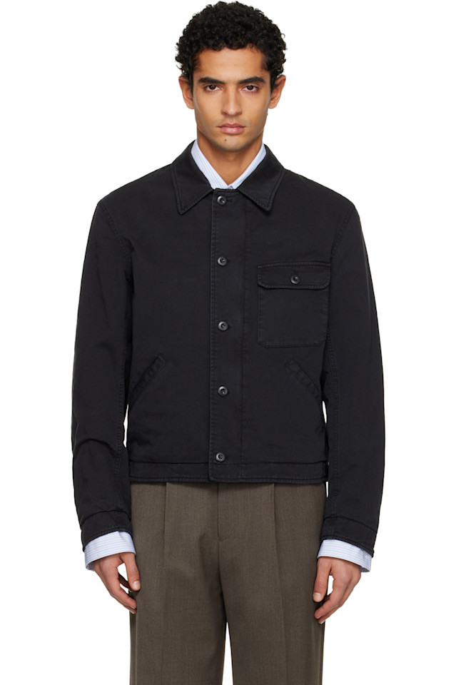 

Tonywack Черная джинсовая куртка из хлопка, окрашенного в готовом виде