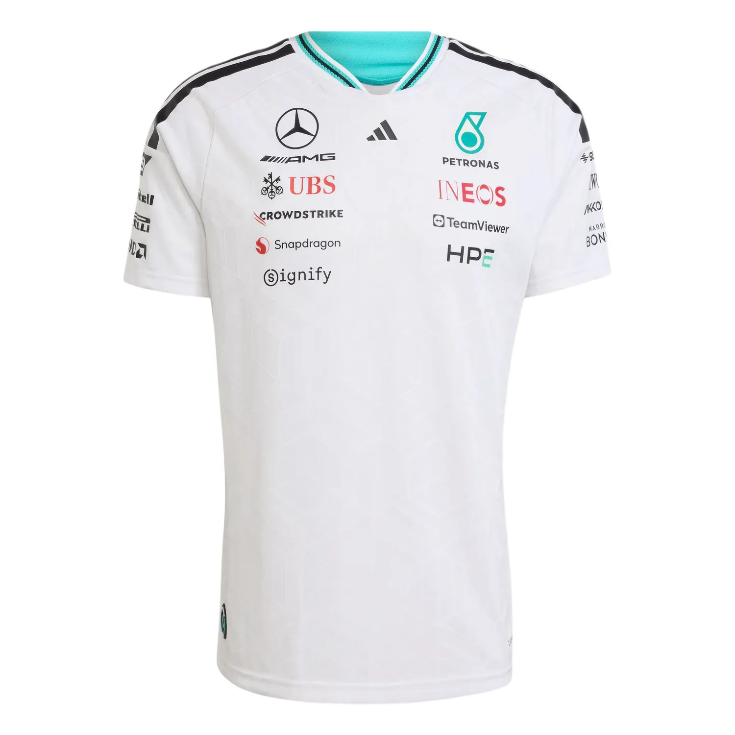 Футболка Mercedes AMG Petronas Formula 1 Team, быстросохнущая Adidas, белый