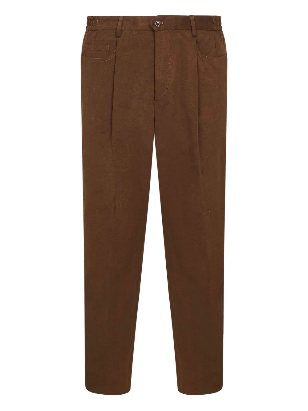 

Брюки с пятью карманами из ткани с эффектом «молескин» D4.0, коричневый