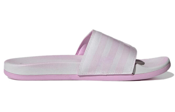 Тапочки adilette comfort slides 'grey clear lilac' Adidas, фиолетовый — фото 2