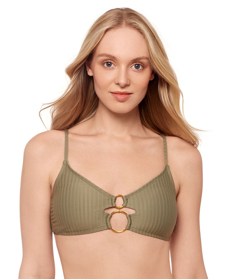 

Верхняя часть бикини с кольцами для подростков Salt + Cove, Sage Green