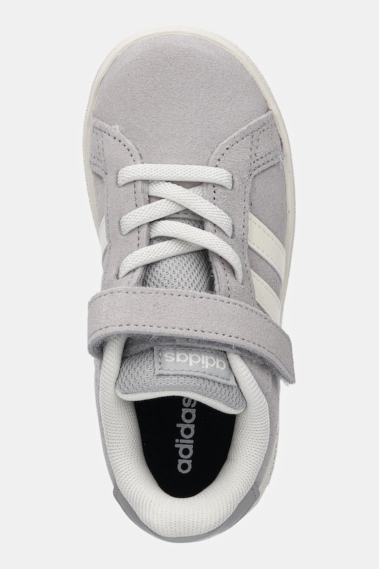 Детские замшевые кроссовки Grand Court 00s Adidas, серый — фото 4