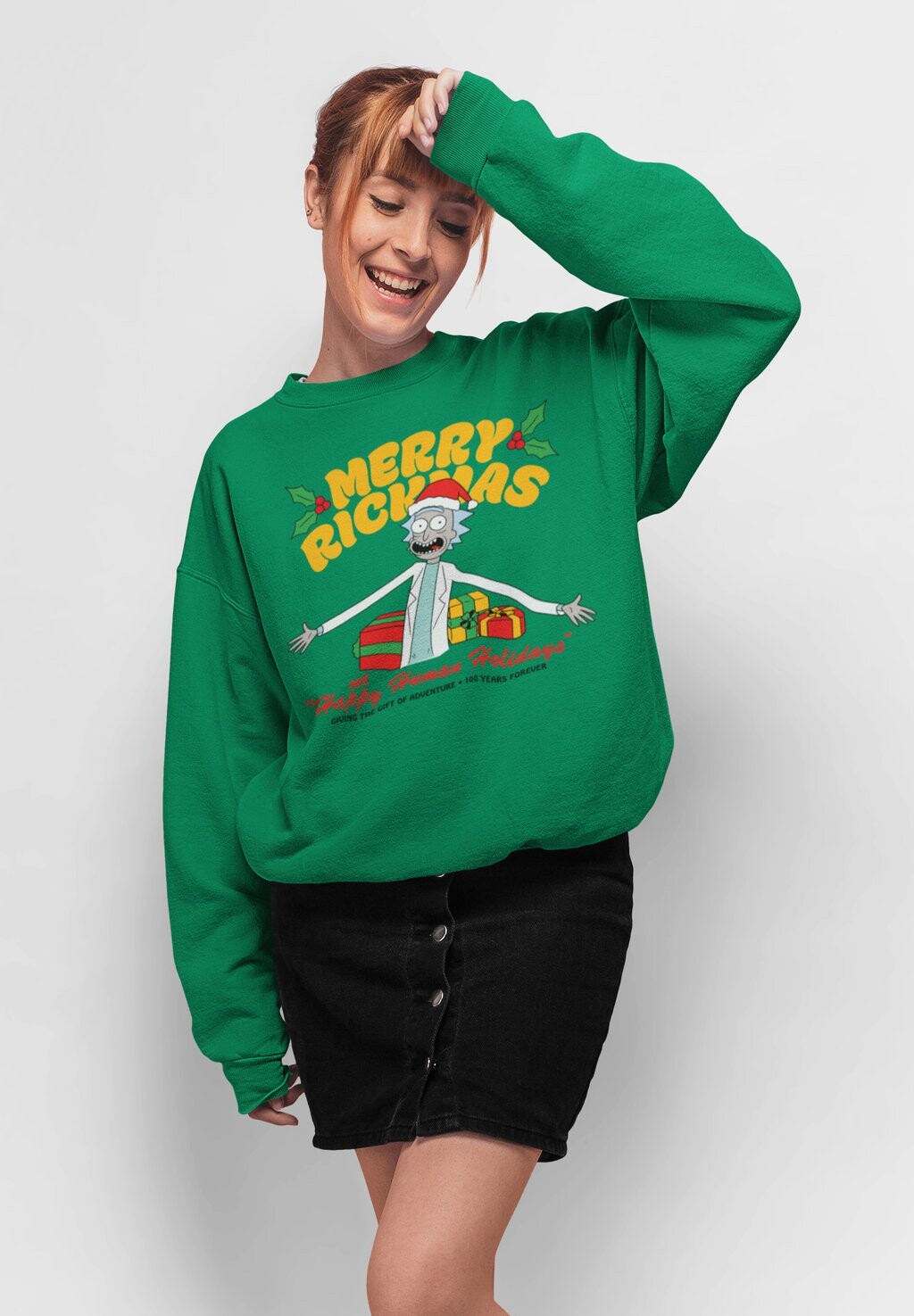 

Толстовка RICK AND MORTY HAPPY HUMAN HOLIDAYS Henry Tiger, зеленый