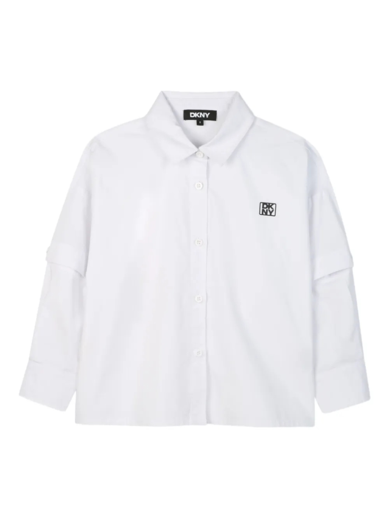 

Dkny Kids рубашка со съемными рукавами, белый