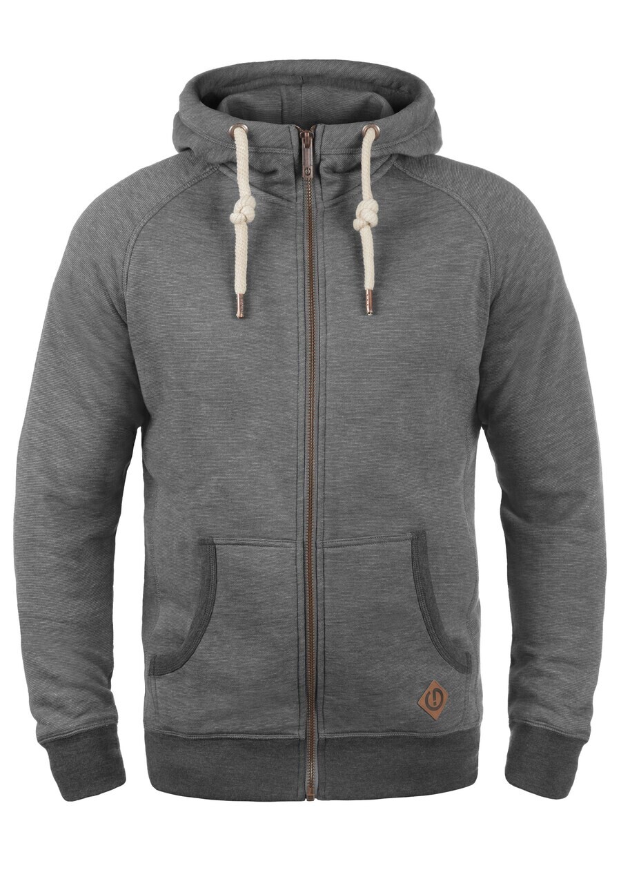 

Толстовка с капюшоном на молнии !Solid Zip-Up Hoodie Vitu, цвет grey/dark grey
