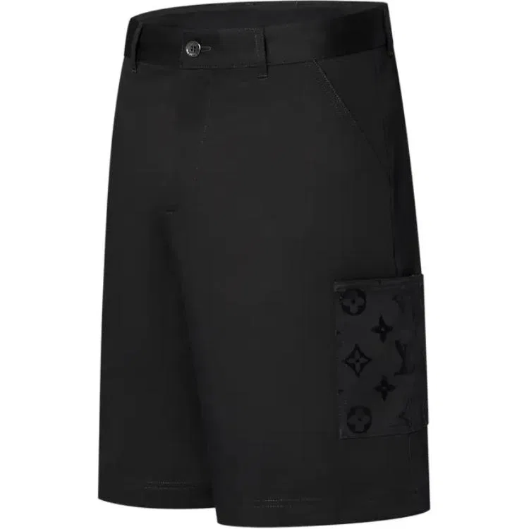 Шорты карго из хлопка LOUIS VUITTON Black — фото 4