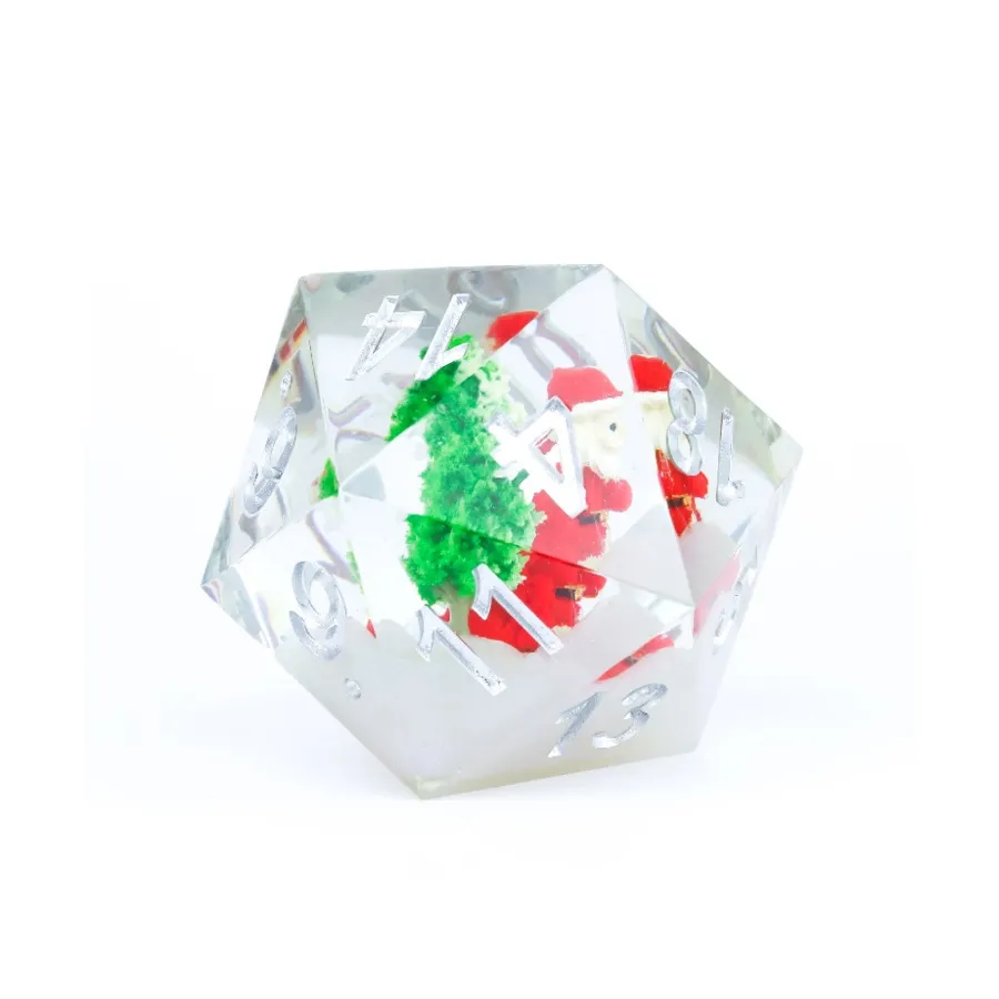 

54мм d20 Рождественский Санта, Dice Singles