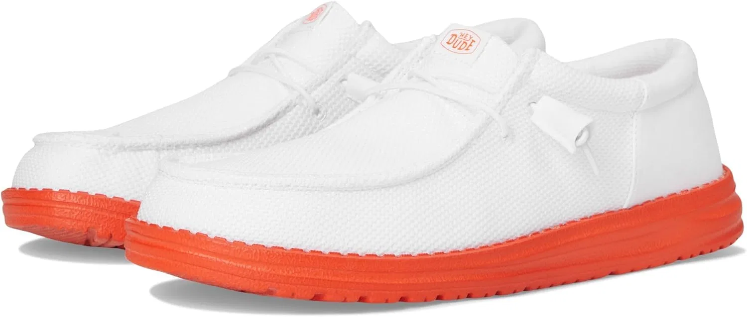 Мужские слипоны HEYDUDE Wally Funk Pop, White Tomato Orange