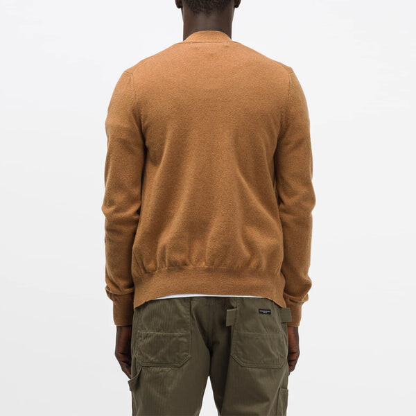 Свитер cardigan red emblem 'brown' Comme Des Garcons Play, коричневый — фото 3