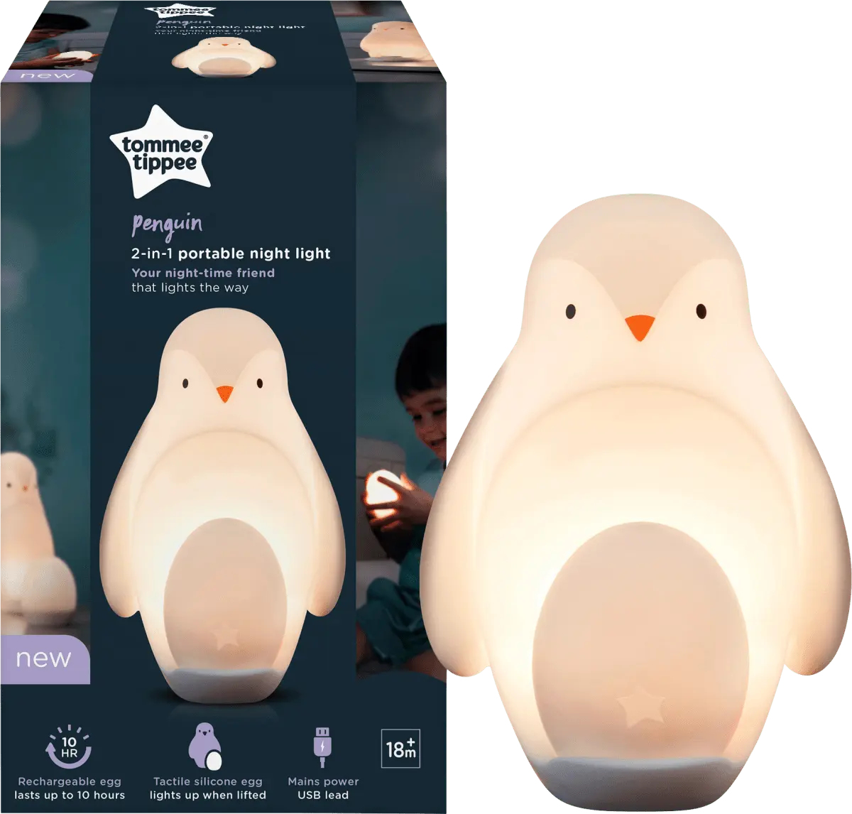 

Ночник Пингвин портативный 2-в-1 1 шт. Tommee Tippee