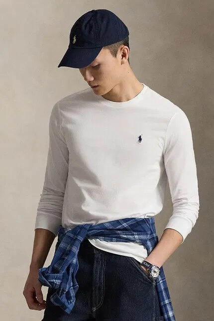 Лонгслив с длинным рукавом Polo Ralph Lauren, белый