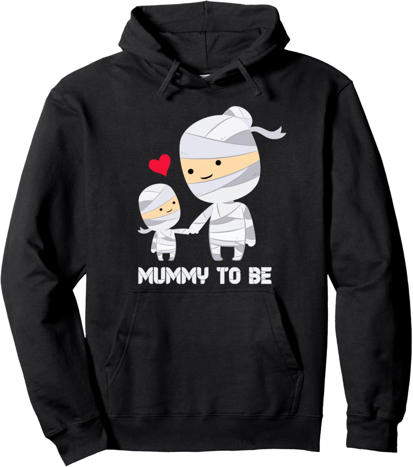 

Милая забавная толстовка Будущая мамочка на Хэллоуин. Худи Mummy To Be Shirt By T&T, черный