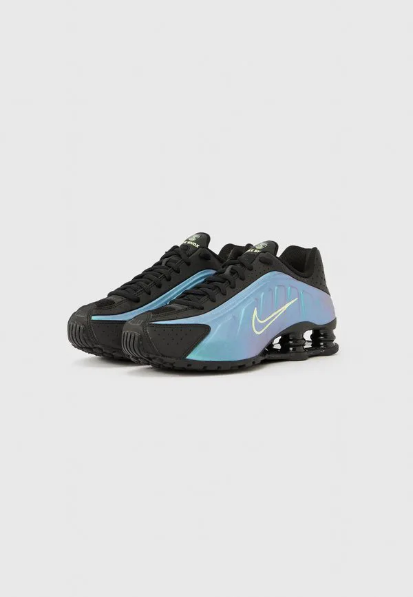 Кроссовки shox r4 shift унисекс Nike Sportswear, Sapphire/Light Liquid Lime/Pencil Point/Black — фото 2