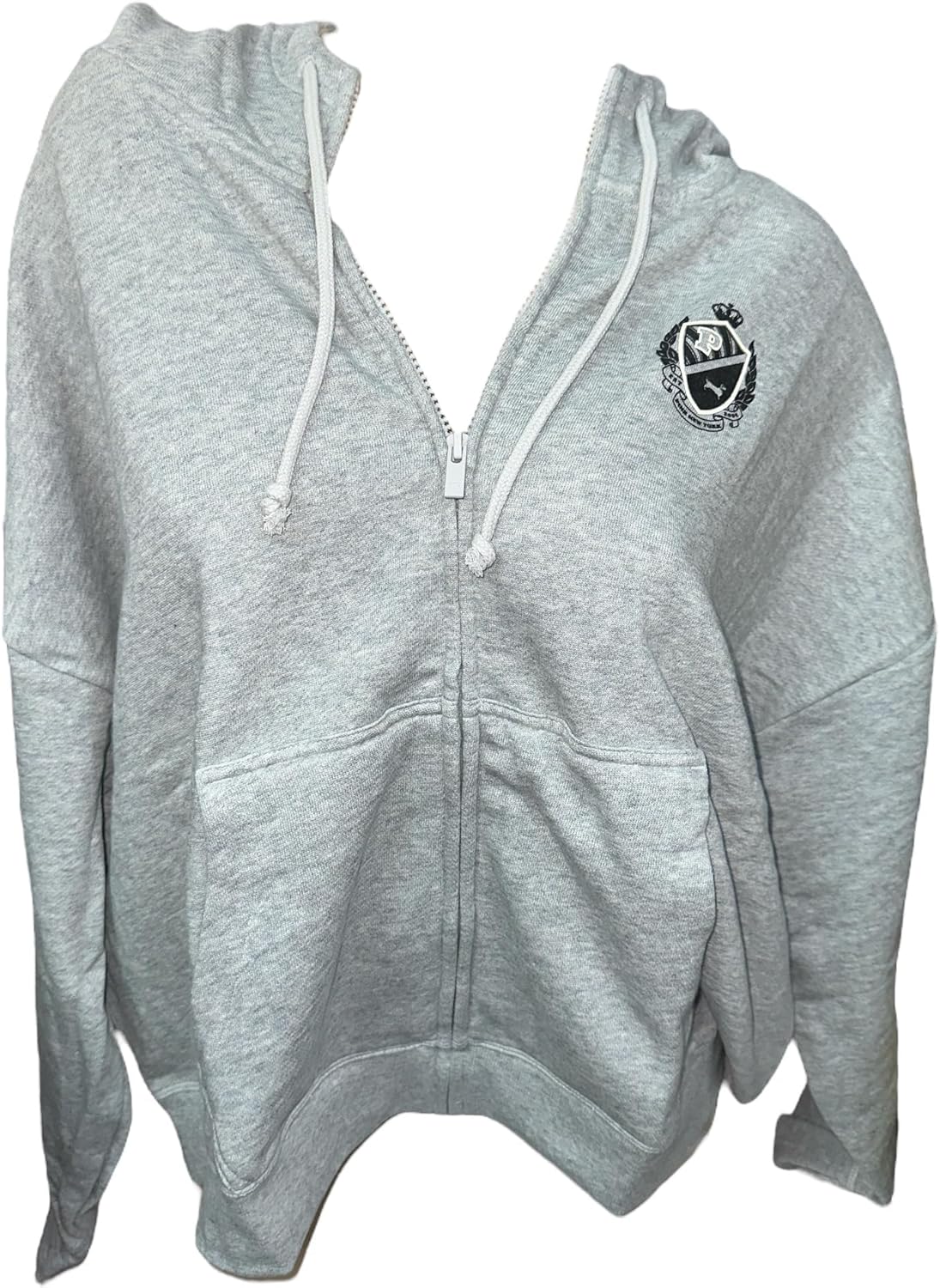 Толстовка с капюшоном на молнии Victoria's Secret Pink Ivy Fleece Campus, цвет Gray — фото 2