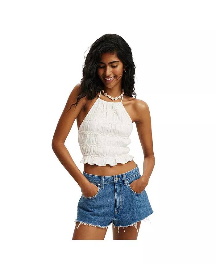 

Женский топ-халтер с несколькими оборками COTTON ON, белый