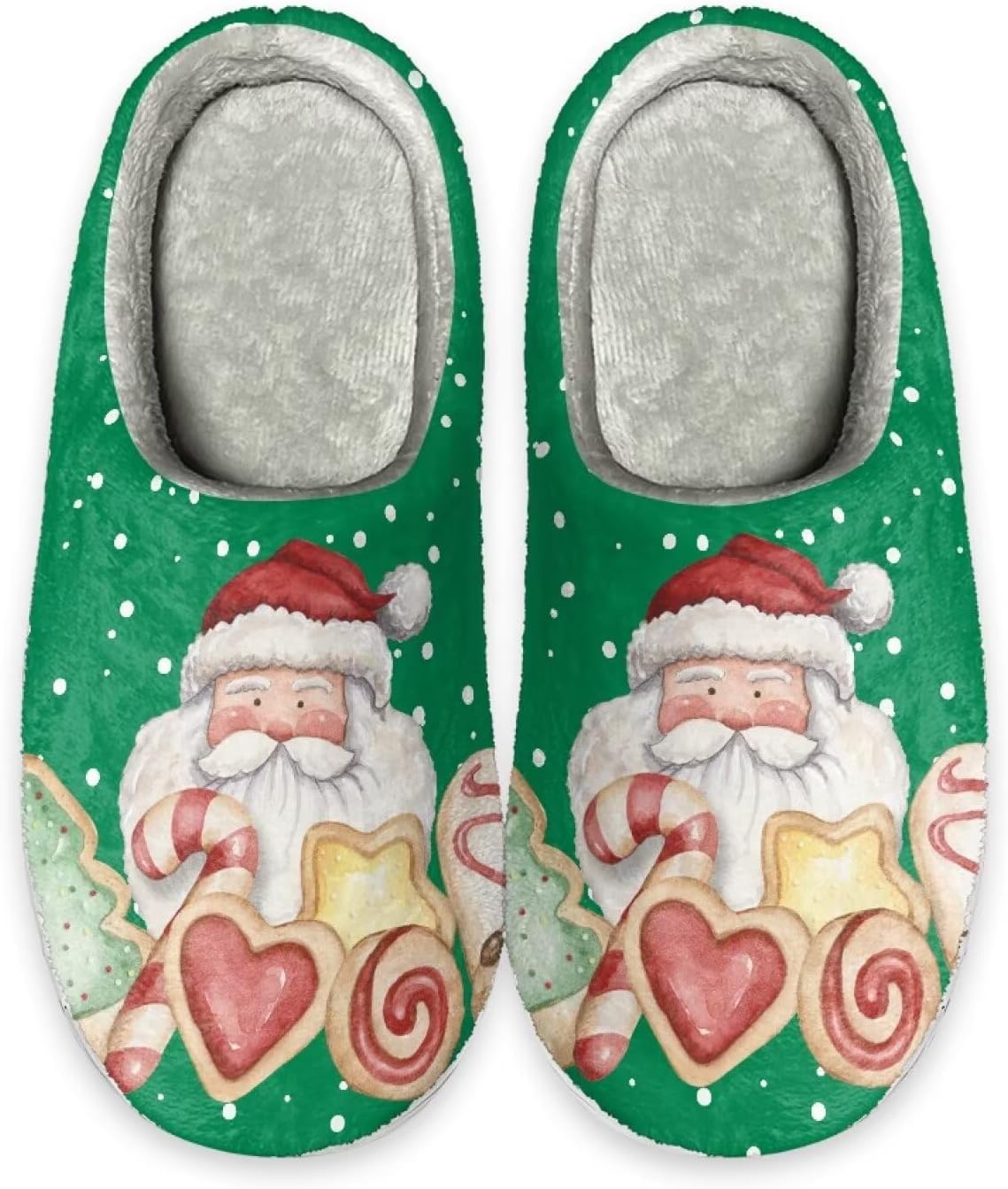 

Тапочки HUIACONG TPR для мужчин и женщин, для дома и улицы, пушистые, унисекс, Santa Claus Candy Snowflake