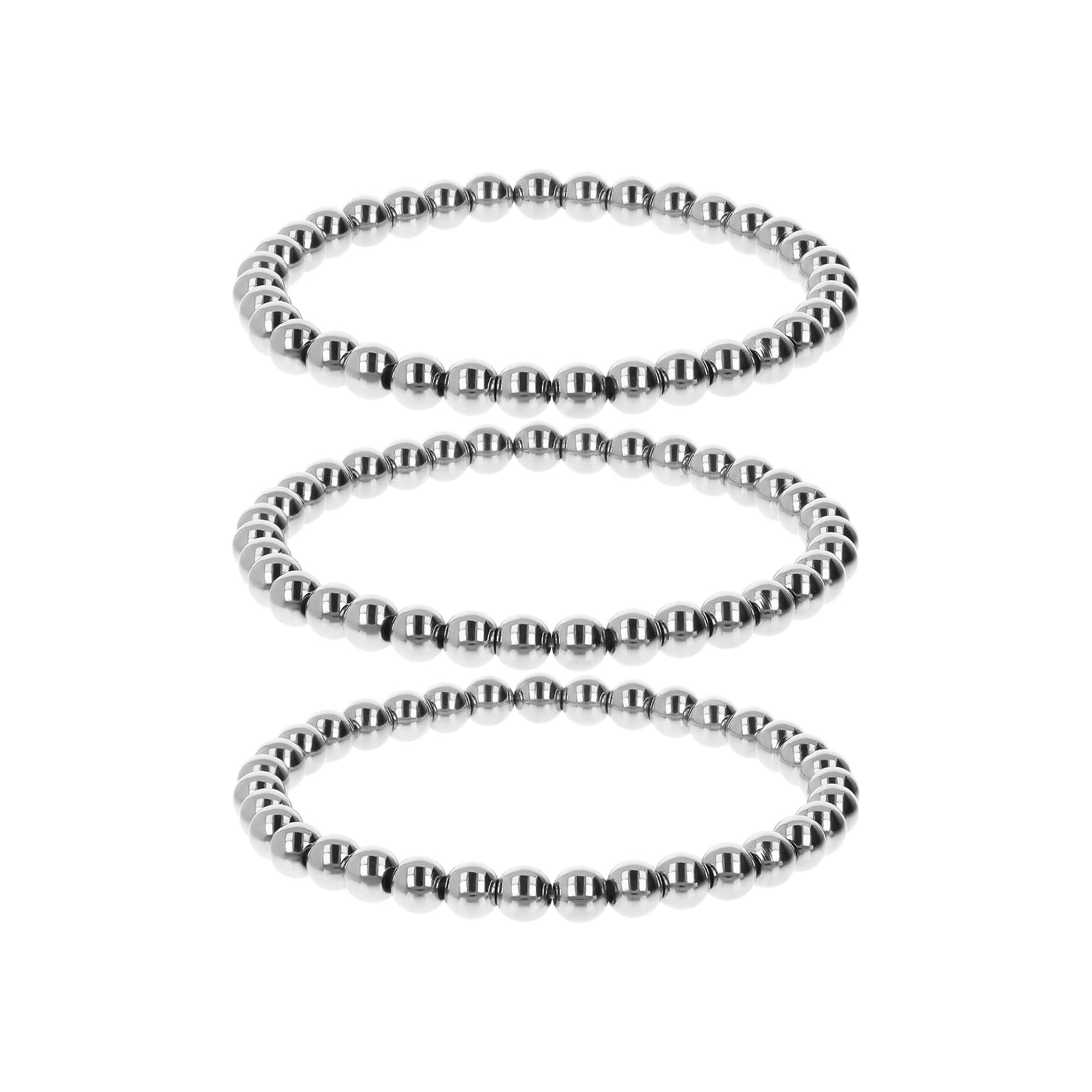 

Autentica - набор браслетов из полированных бусин Autentica, стальной