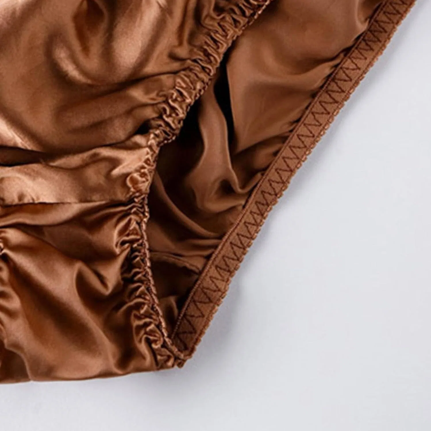 Боксеры шелковые, Soft String Pants, Coffee-5pc — фото 2