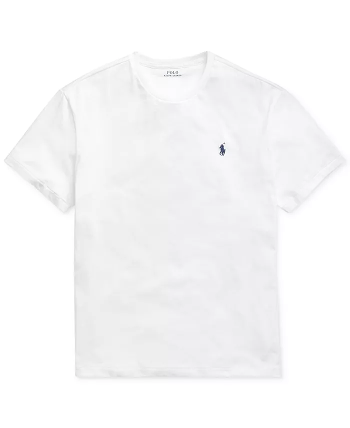 Мужская футболка классического кроя с круглым вырезом Polo Ralph Lauren, белый — фото 4