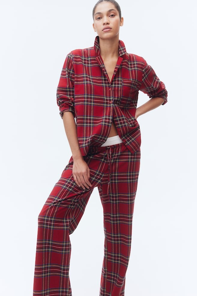 

Фланелевая пижама H&M, красный
