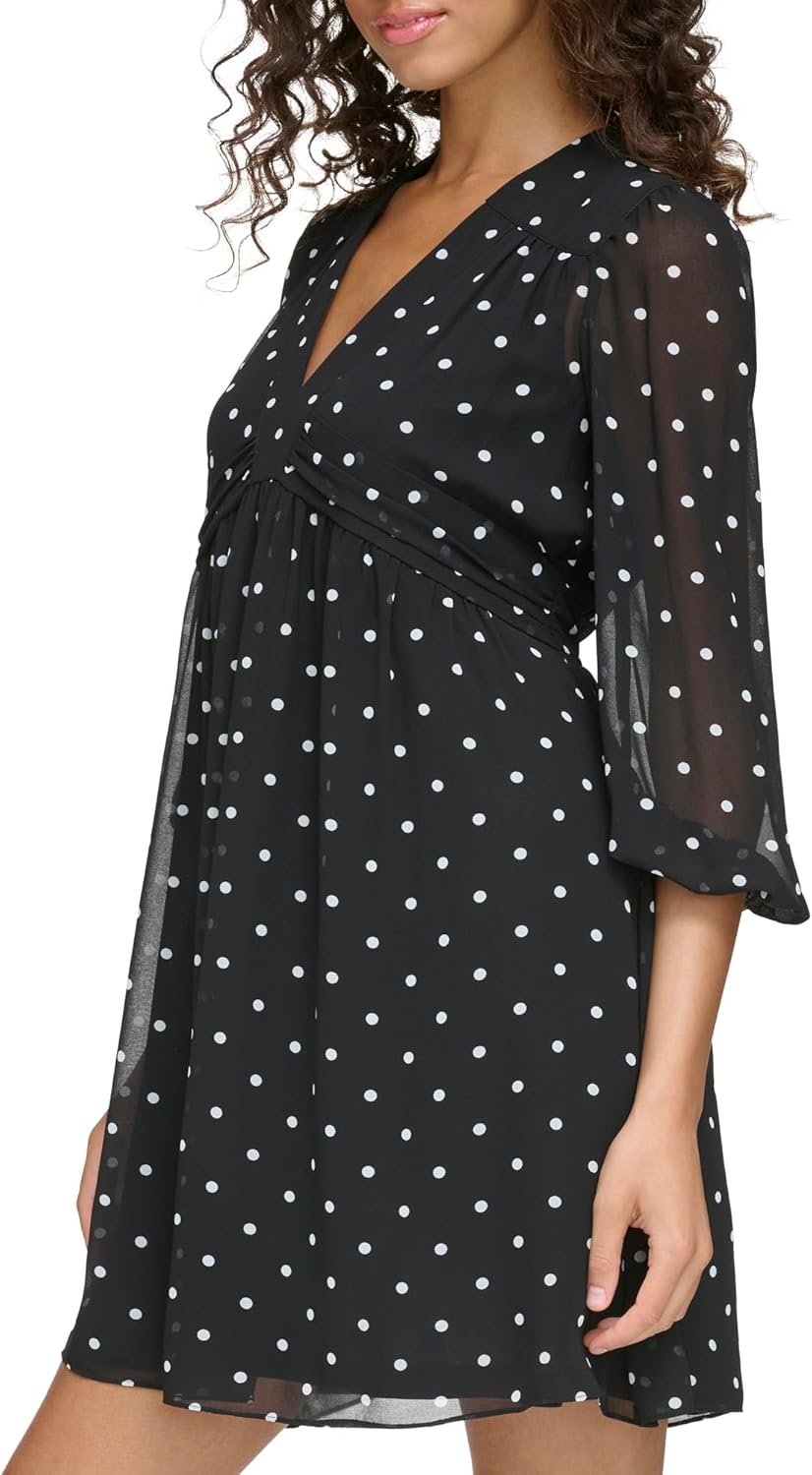 Женская легкая шифоновая кофта Tommy Hilfiger с длинным рукавом, Black/Ivory — фото 3