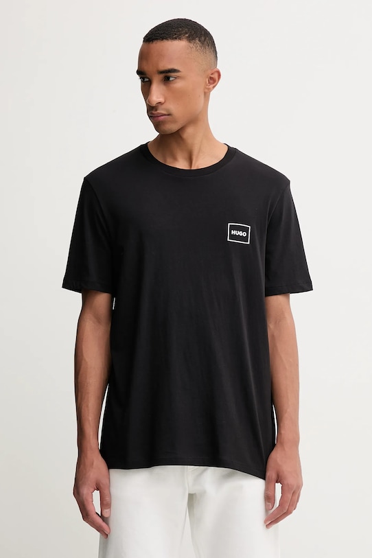 

Хлопковая футболка, упаковка из 2 шт. Hugo, черный