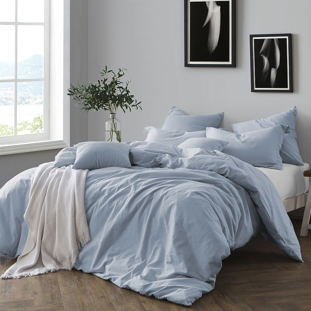 

Набор пододеяльников Swift Home из хлопковой пряжи с краской из шамбре, цвет Chambray Blue