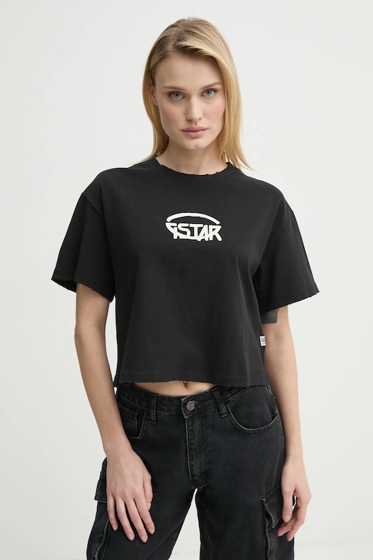

Хлопковая футболка G-Star, черный