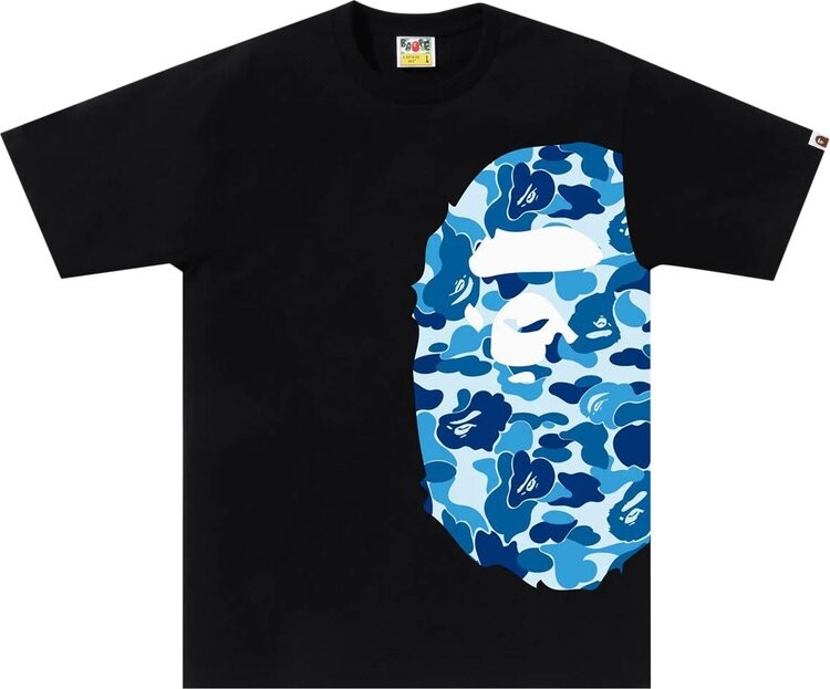 

Футболка BAPE ABC Camo Side Big Ape Head 'Black/Blue', черный