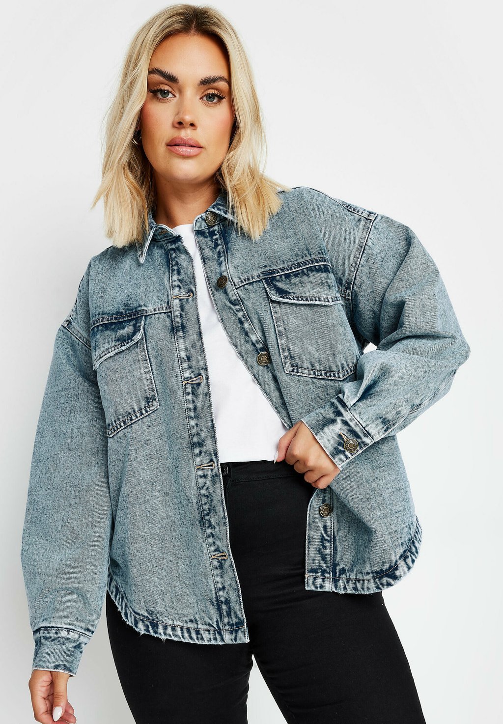 

Джинсовая куртка QUILTED Yours Clothing, синий